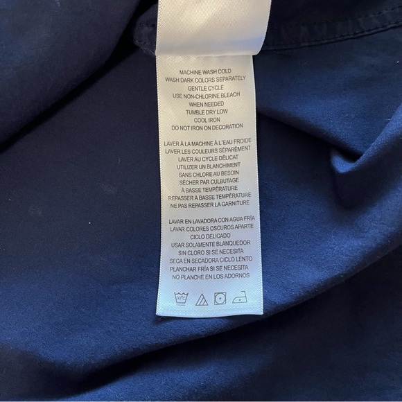 Ben Sherman The Original Stretch Fit Short Sleeve Button Up Blue Brown Shirt XL - Picture 11 of 11